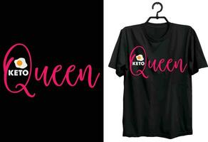 keto koningin. keto t-shirt ontwerp. grappig geschenk item keto t-shirt ontwerp voor keto liefhebbers. vector