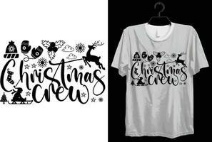 Kerstmis bemanning. grappig geschenk item vrolijk Kerstmis t-shirt ontwerp voor Kerstmis liefhebbers. vector