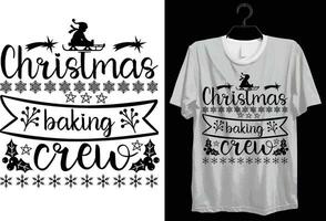 Kerstmis bakken bemanning. grappig geschenk item vrolijk Kerstmis t-shirt ontwerp voor Kerstmis liefhebbers. vector