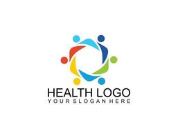 Gezondheid logo ontwerp, Gezondheid medisch logo sjabloon vector