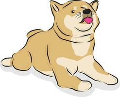 vector afbeelding shiba hond ras, ook bekend net zo inu.