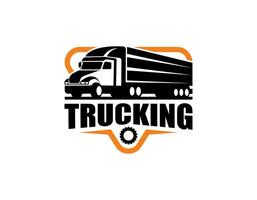 semi vrachtwagen logo embleem logo sjabloon vector