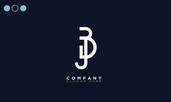 jb alfabet letters initialen monogram logo bj, j en b vector