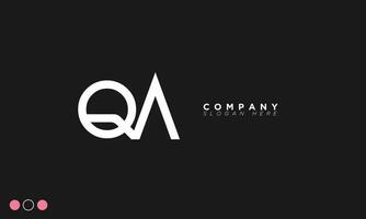 qa alfabet letters initialen monogram logo aq, q en a vector