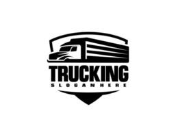 vrachtwagen logo sjabloon, perfect logo voor bedrijven gerelateerd aan de auto-industrie vector