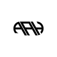 aah brief logo ontwerp. aah creatief initialen brief logo concept. aah brief ontwerp. vector