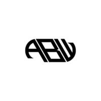 abw brief logo ontwerp. abw creatief initialen brief logo concept. abw brief ontwerp. vector