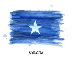 aquarel ontwerp vlag van somalië. vector. vector