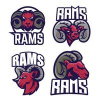 rammen esport logo ontwerp sjabloon, geit logo vector illustratie