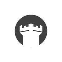 kasteel logo vector illustratie sjabloon