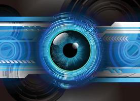 eye cyber circuit toekomstige technologie concept achtergrond vector