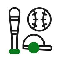 basketbal icoon duotoon groen zwart kleur sport symbool illustratie. vector