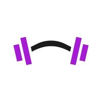 halter icoon solide Purper zwart sport symbool illustratie. vector