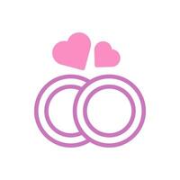 ring liefde icoon duotoon Purper roze stijl Valentijn illustratie symbool perfect. vector