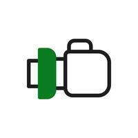boksen icoon duotoon groen zwart kleur sport symbool illustratie. vector
