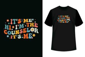 raadgever zijn me ik ben de raadgever zijn me grappig groovy t-shirt vector