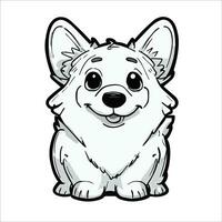 hond afbeelding, welsh corgi, zijn zo mooi. vector