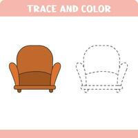 spoor en kleur fauteuil vector