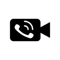 video telefoontje pictogram, internet icoon. vector isoleren Aan een wit achtergrond