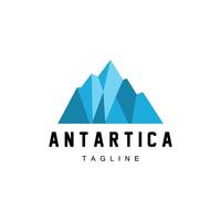 ijsberg logo, antarctica logo ontwerp, gemakkelijk natuur landschap vector illustratie sjabloon