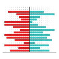 icoon tabel kleur. financieel gegevens info economisch. vector illustratie