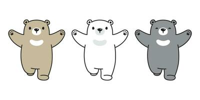 beer icoon vector teddy polair beer rennen logo teddy tekenfilm karakter illustratie tekening