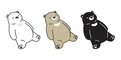beer vector polair beer icoon slapen tekenfilm karakter teddy logo illustratie tekening