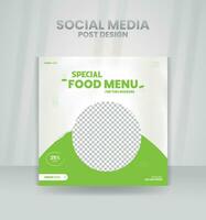 sociaal media banier met betrekking tot voedsel zou moeten worden Geplaatst. uitstekend voor sociaal media reclame en afzet in upscale restaurants. een ontwerp voor sociaal media reclame. vector