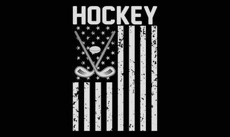 Verenigde Staten van Amerika vlag hockey dag t-shirt ontwerp. vector