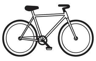 fiets. lineair icoon. lijn met bewerkbare hartinfarct, fiets icoon vector logo illustratie ontwerp