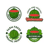 watermeloen fruit logo ontwerp verzameling vector