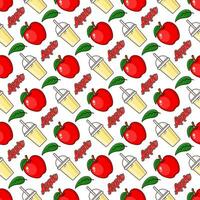 appel fruit sap naadloos patroon achtergrond illustratie vector