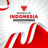 Bendera merah putih Indonesië of bingkai Bendera merah putih en achtergrond merah putih of ornament kader merah putih vector