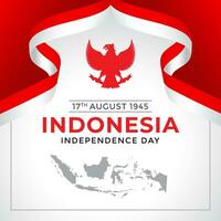 Bendera merah putih Indonesië of bingkai Bendera merah putih en achtergrond merah putih of ornament kader merah putih vector
