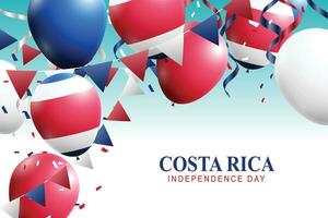 costa rica onafhankelijkheid dag achtergrond. vector