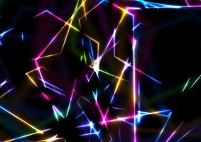 kleurrijk gloeiend neon laser lijnen abstract achtergrond vector