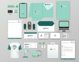 elegant bedrijf schrijfbehoeften items reeks met vector ontwerp