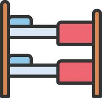 stapelbed bed icoon afbeelding. vector