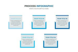 bedrijf infographics. tijdlijn ontwerp rechthoekig sjabloon met pictogrammen en 5 opties, stappen of werkwijze. vector illustratie.