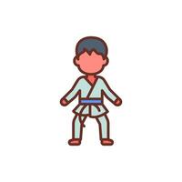 karate icoon in vector. illustratie vector