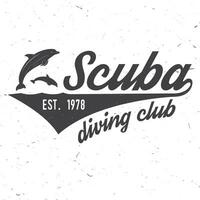 scuba duiken club. vector illustratie.