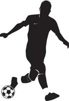 voetbal speler vector silhouet illustratie