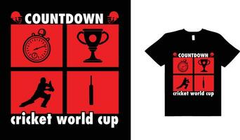 countdown krekel wereld kop typografie t overhemd ontwerp, wereld kop t overhemd ontwerp. vector