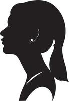 vrouw profiel vector silhouet illustratie