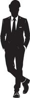 elegant Mens vector silhouet illustratie