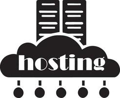 hosting logo vector illustratie, hosting vector illustratie