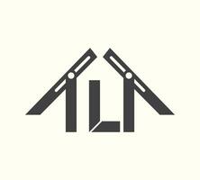 tlt huis monogram logo ontwerp vector