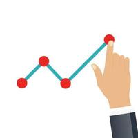 groeiende zakelijke grafiek. winst concept.vector afbeelding vector