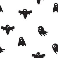 spook pictogram schattig stripfiguur, naadloze patroon achtergrond, vectorillustratie vector