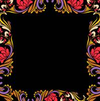 Abstracte kleurrijke decoratieve bloemenframe achtergrond vector